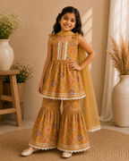 Mustard Floral Ethnic 3-Piece Set