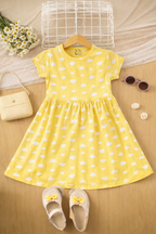 Sunny Cloud Print Dress