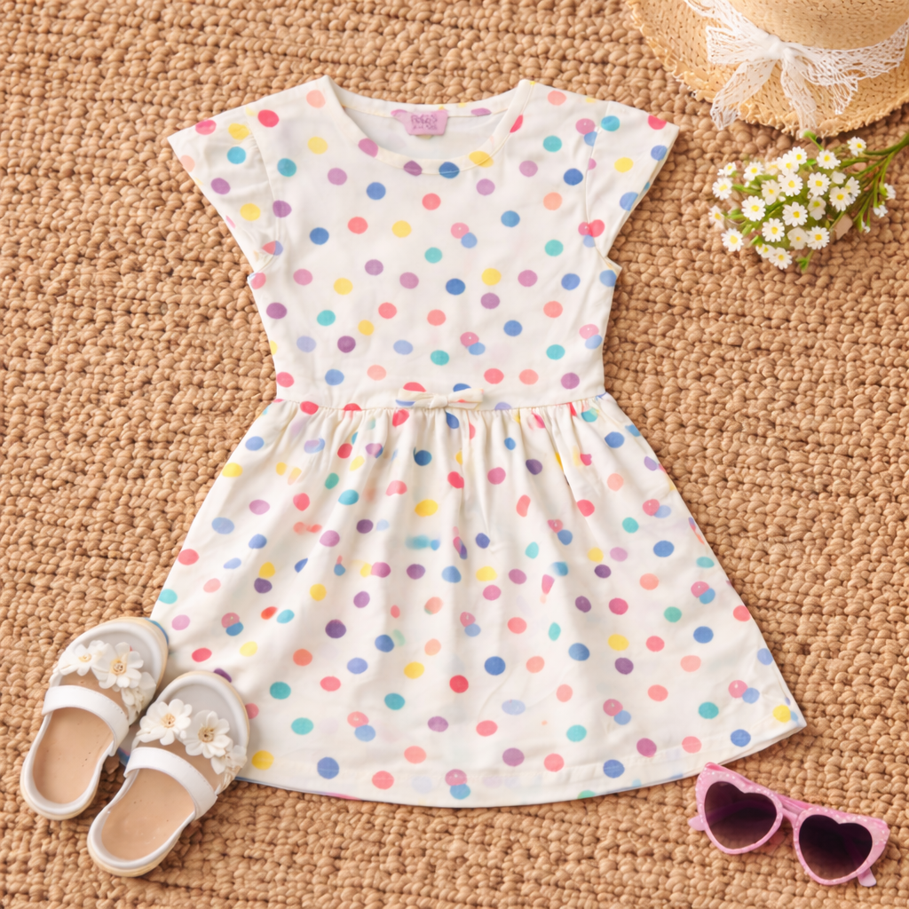 Colorful Polka Dot Dress