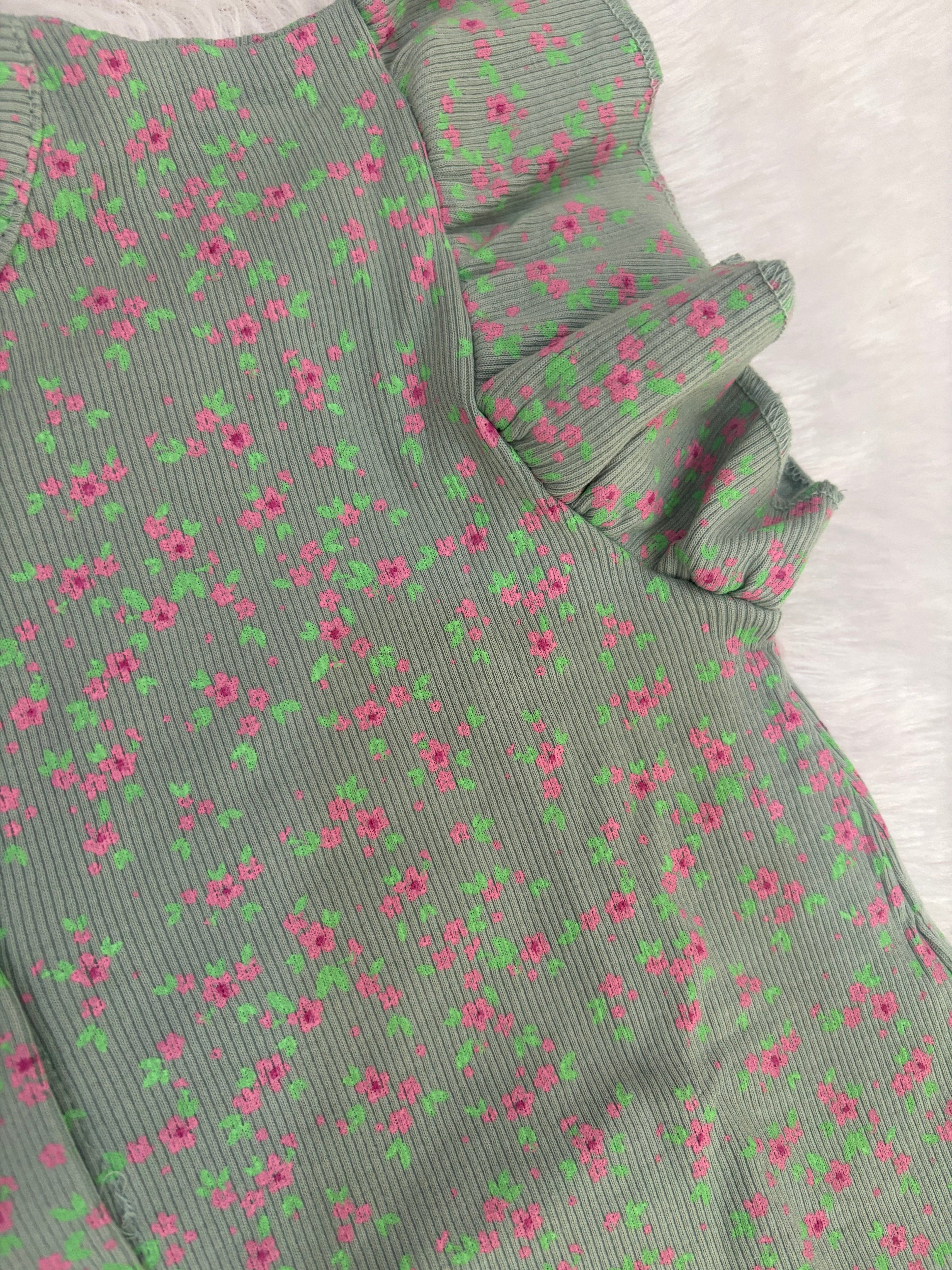 Blossom Breeze Green Short Set