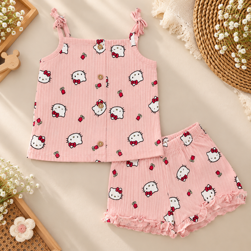 Pink Hello Kitty Top & Shorts Set
