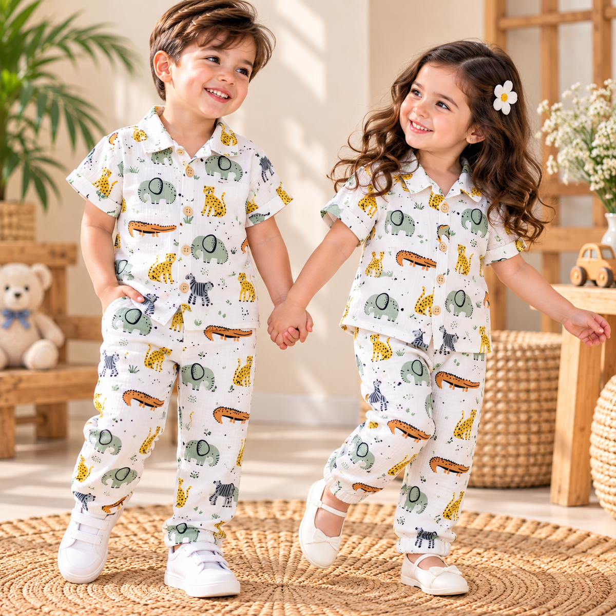 Safari Adventure Muslin Co-ord Set