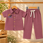 Little Explorer Muslin Shirt & Pants Set