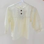 Elegant Cream Top & Wide-Leg Denim Set