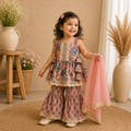 Pink Floral Ethnic 3-Piece Set