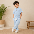 Sky Blue Muslin Co-ord Set
