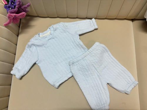 Baby Blue Quilted Co-Ord Set