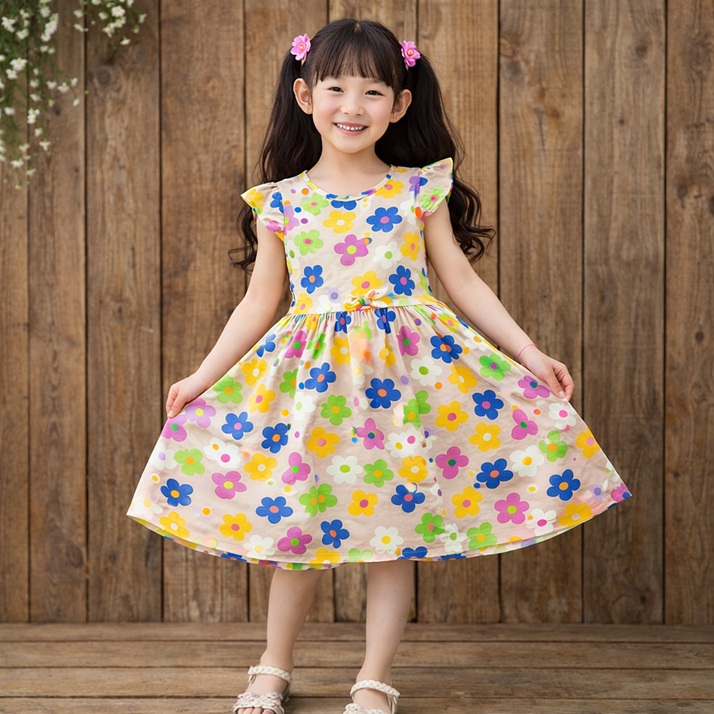 Colorful Daisy Bloom Dress