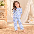Blue Daisy Print 2-Piece Set