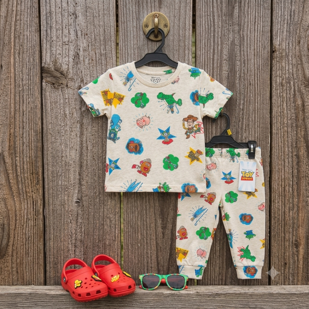 Toy-Inspired Cream Cotton Co-ord Set