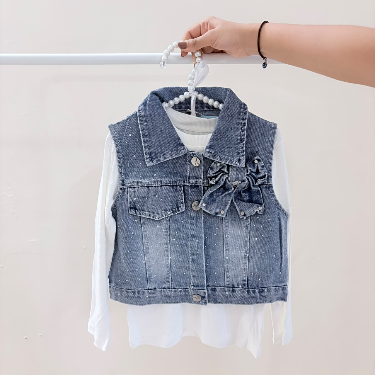 Girls 3-Piece Denim skort Set