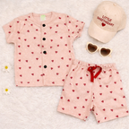 Mickey Heart Printed Short Set