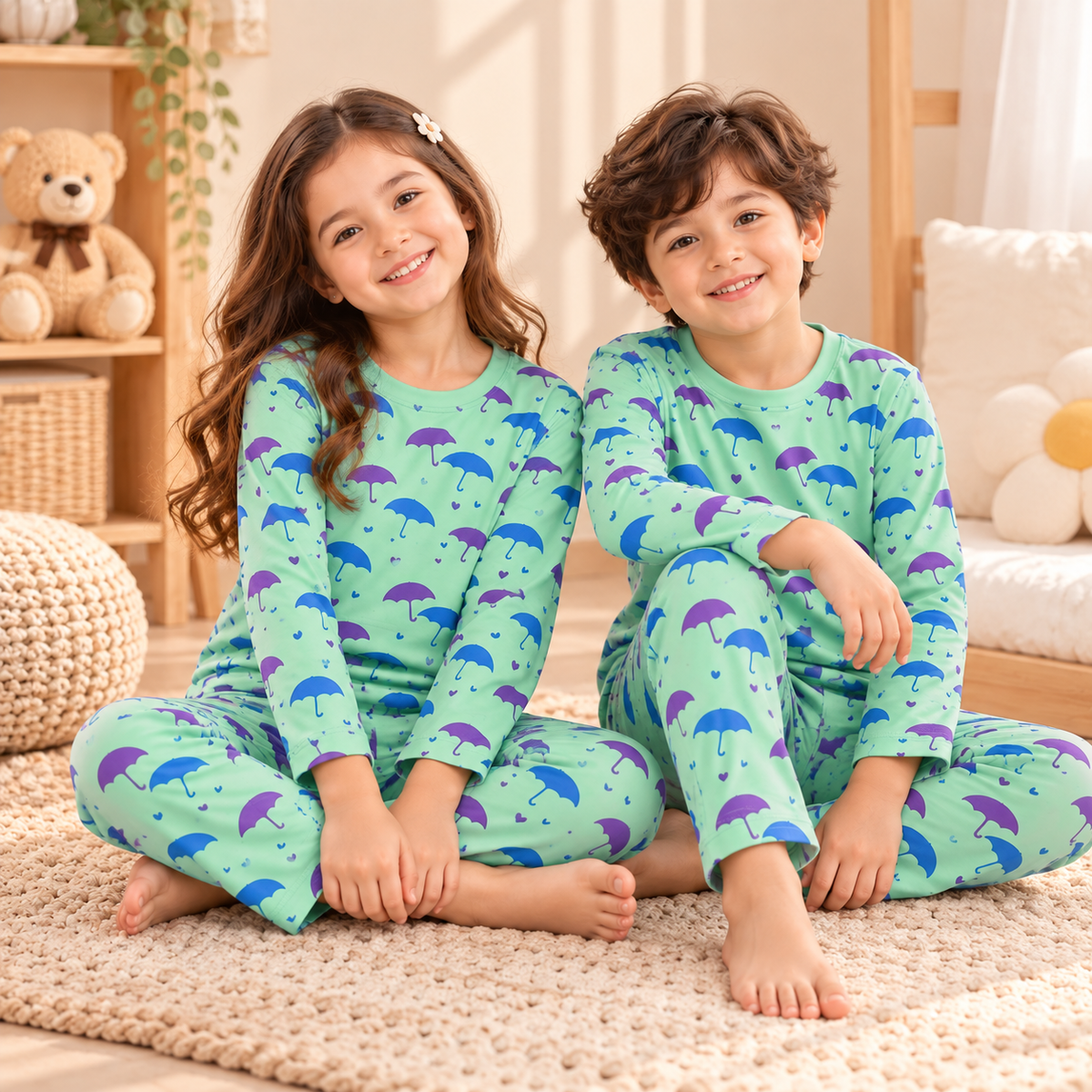 Rainy Day Umbrella Printed Co-ord Set