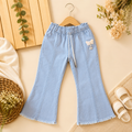 Girls Light Blue Flared Pants