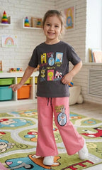 Bugs Bunny brown Pink Wide Leg Co-ord Set