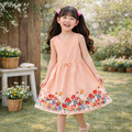 Peach Blossom Border Dress