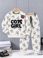 Cozy Girl Bow Print Co-ord Set