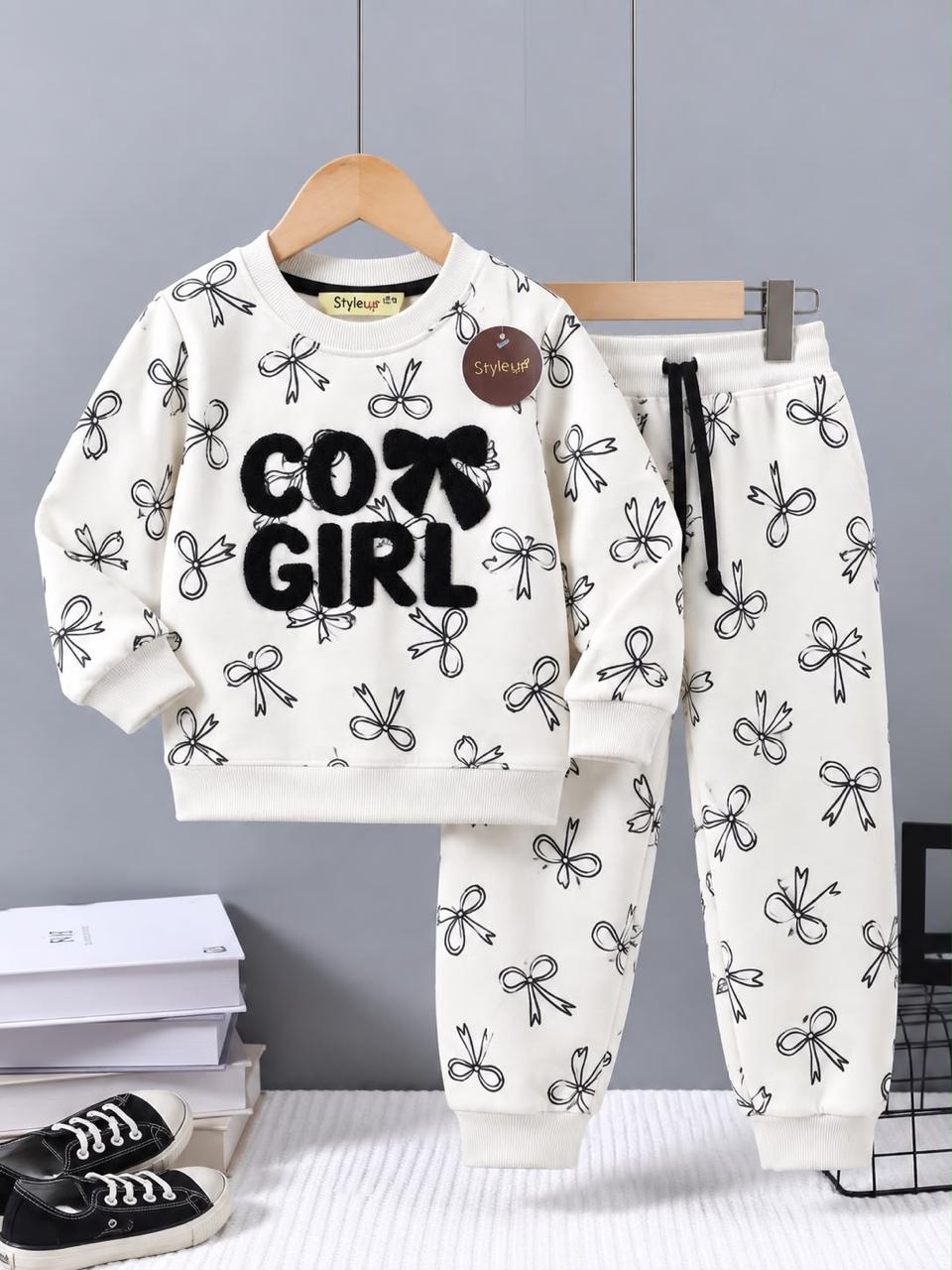 Cozy Girl Bow Print Co-ord Set