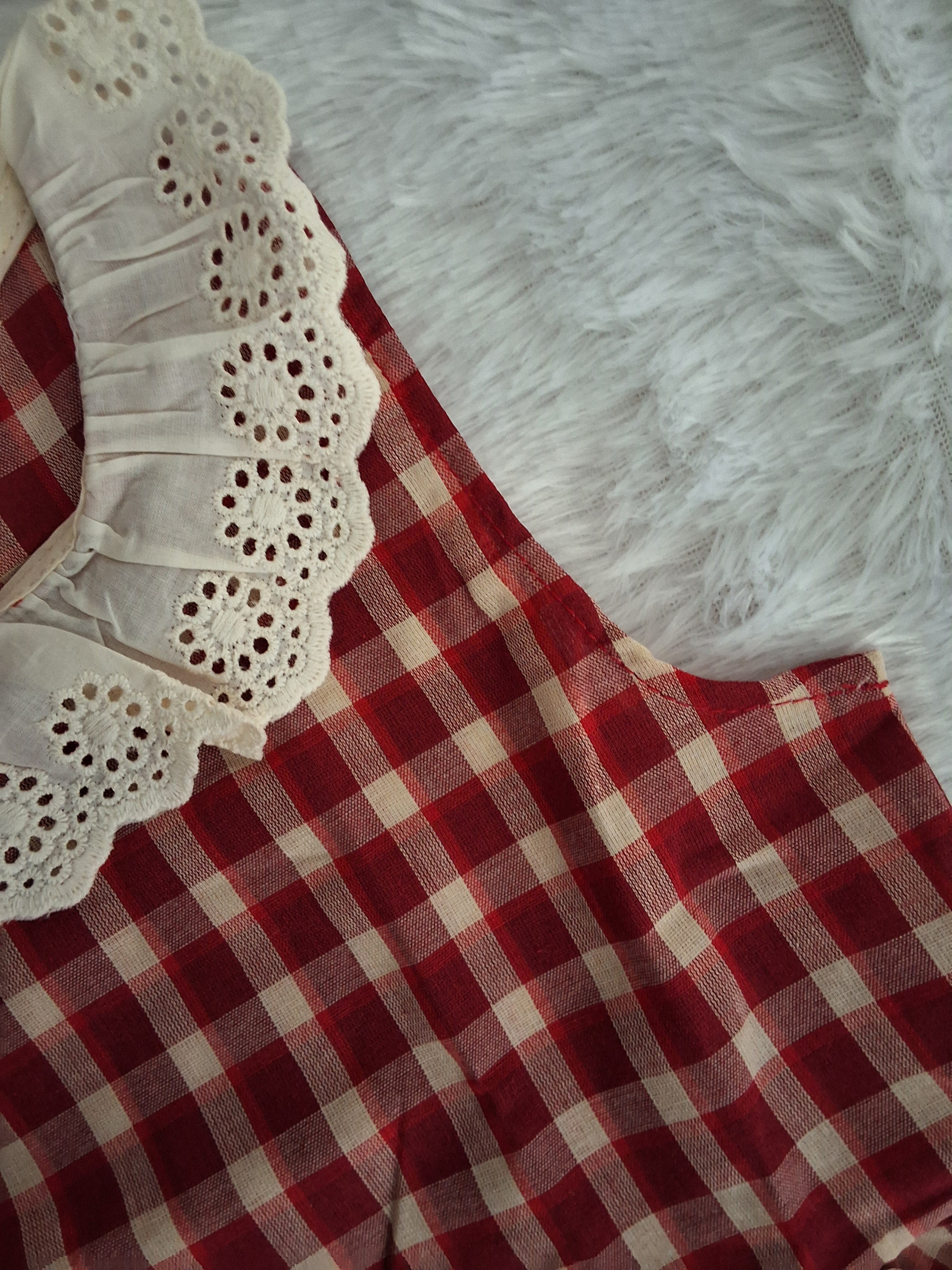 Red Gingham Frill Co-Ord Set