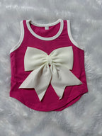 Bow Charm Sleeveless Top