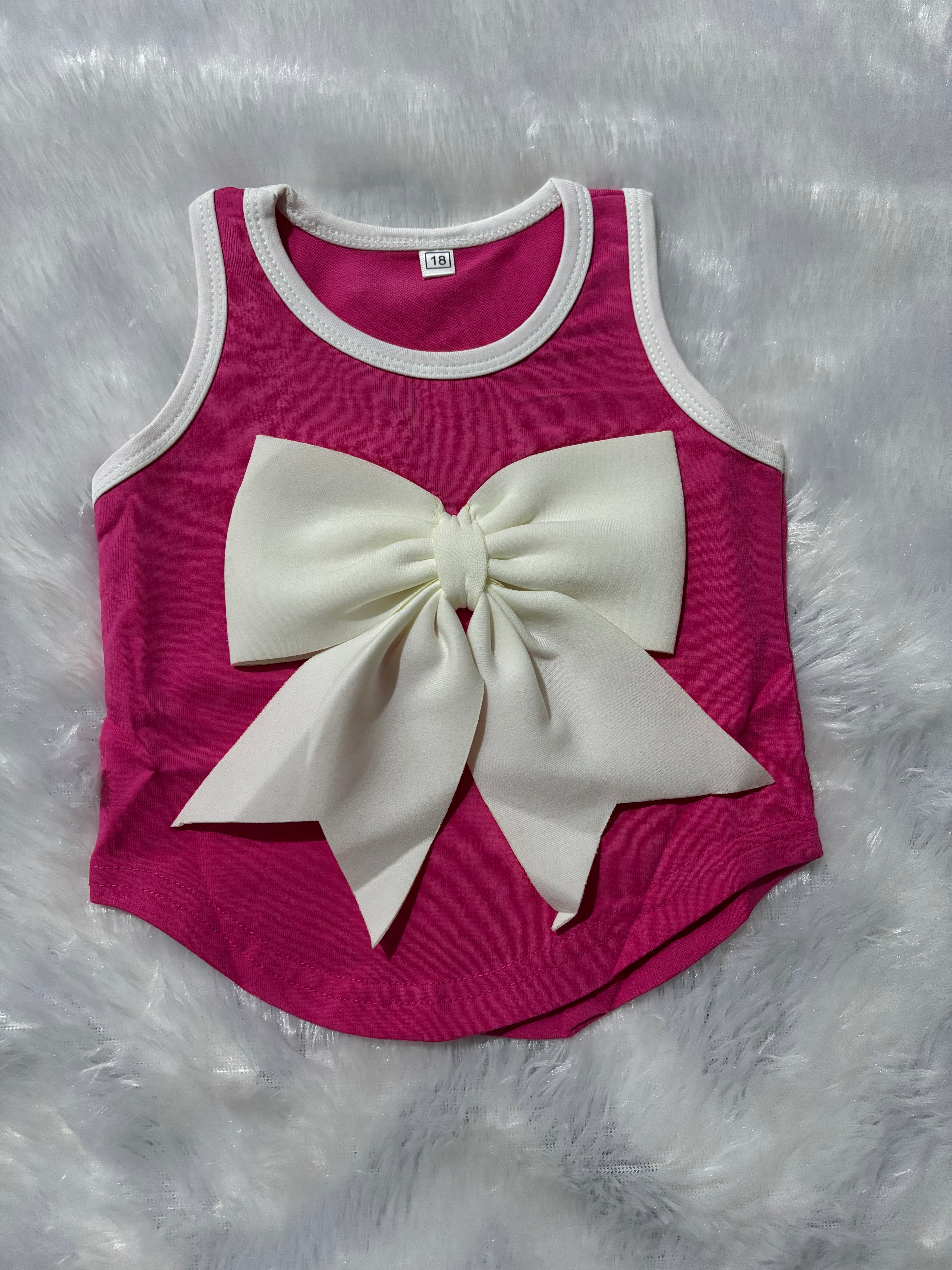 Bow Charm Sleeveless Top