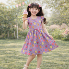 Lavender Fruit Print Frock