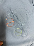 Blue Car Embroidered Cotton Co-Ord Set