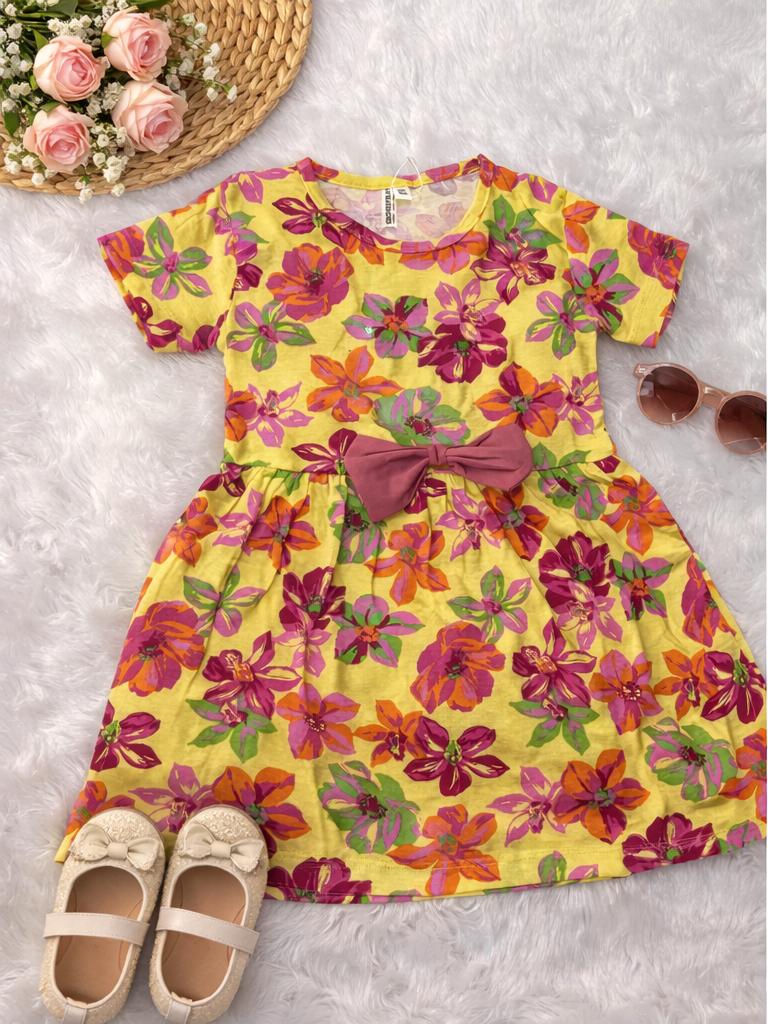 Sunny Floral Bow Frock Dress