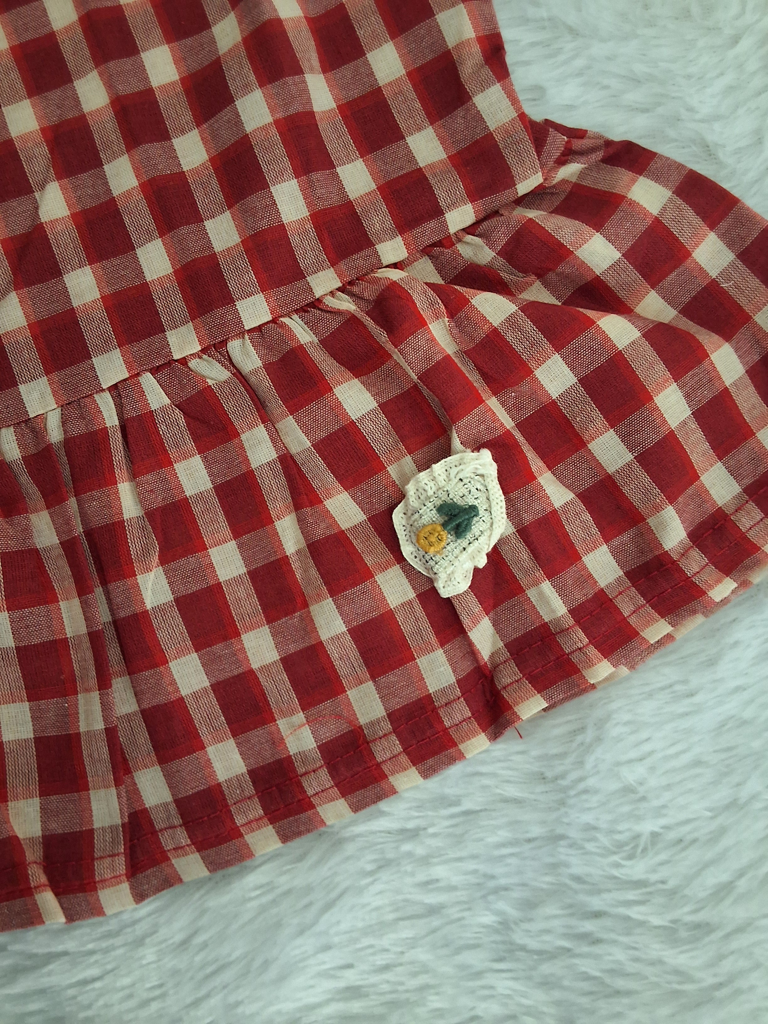 Red Gingham Frill Co-Ord Set