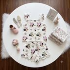 White Minnie Mouse Printed Top & Shorts Set