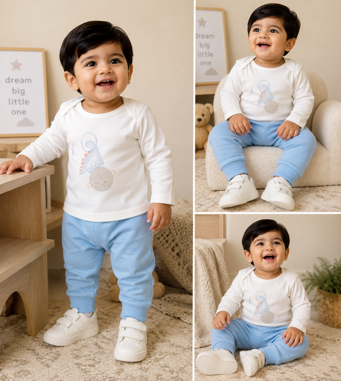 Dinosaur Planet Print Cotton co-ord set