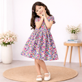 Bloom Bliss Floral Girls Dress