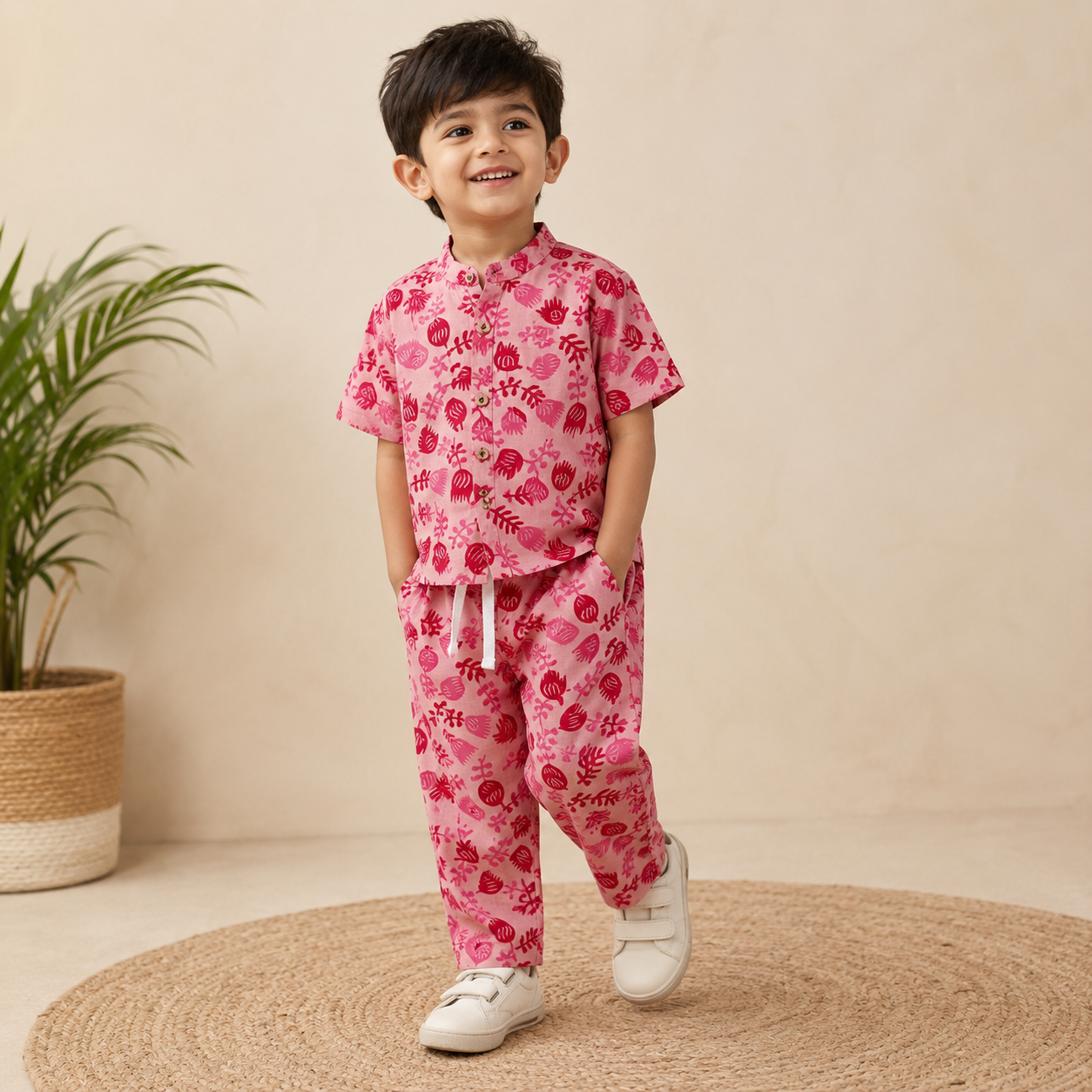 Tropical Bloom Muslin Co-ord Set