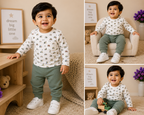 Vehicle Print Cotton Co-Ord Set for Babies