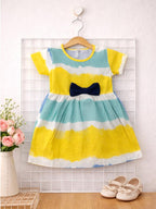 Sunshine Tie-Dye Girls Dress with Bow