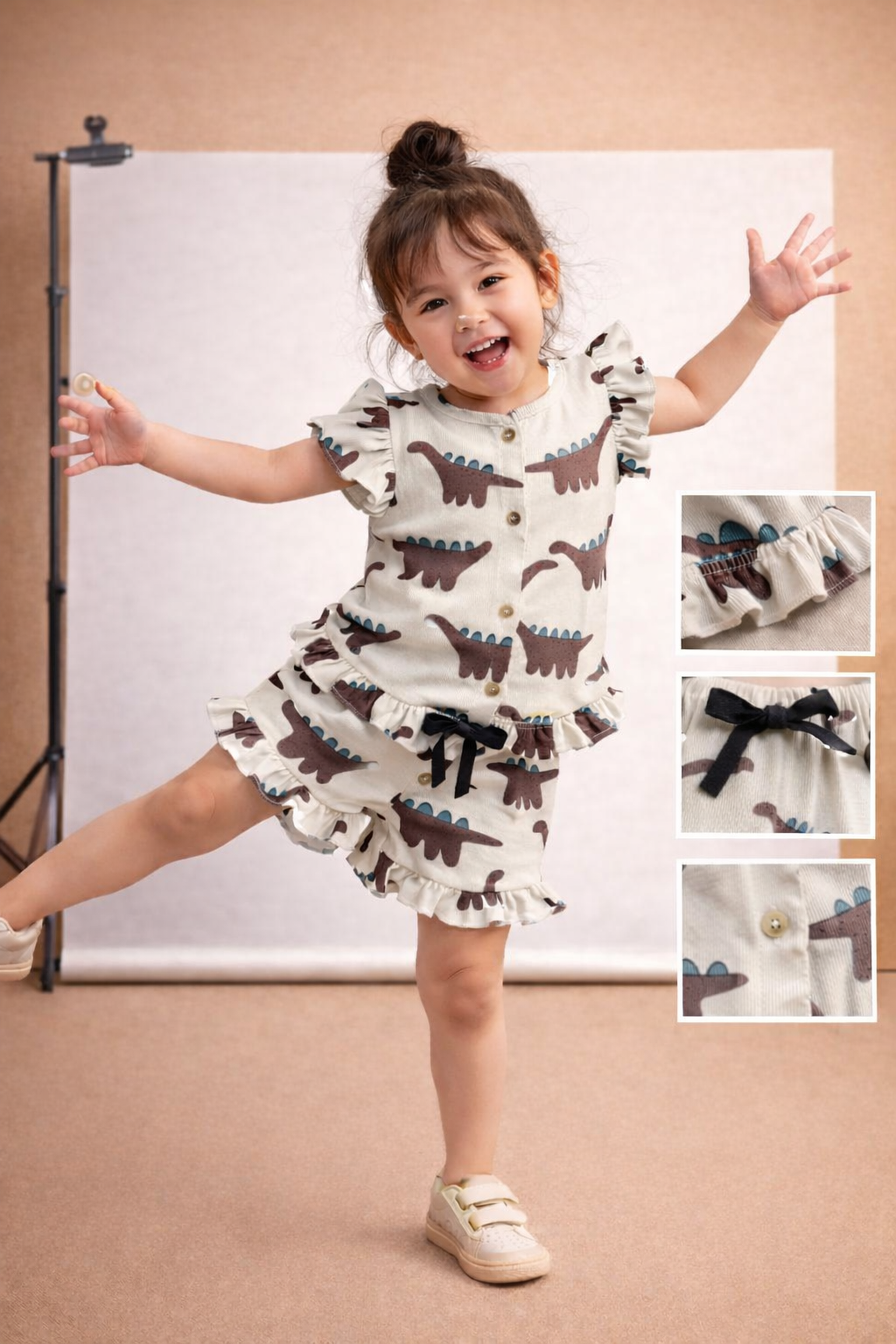 Dinosaur Print Girls Short Set