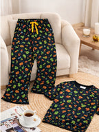 Midnight Fun Print Bootcut Co-Ord Set